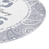 25e Silver Wedding Jubileum Paisley Pattern Snijplank (Hoek)
