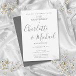 25e Silver Wedding Jubileum Signature Script Kaart<br><div class="desc">Met zilveren scriptnamen. Geef uw speciale 25 jaar informatie over zilverjaardagavond aan u door middel van een tekenfilm. Ontworpen door: Thisnotme©</div>