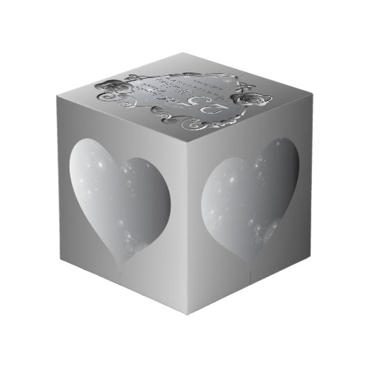 25e Silvery Grey Roos Heart Lijsten 4 Foto's (Achter hoekig)