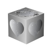 25e Silvery Grey Roos Heart Lijsten 4 Foto's (Voorkant hoekig)