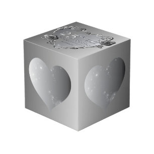 25e Silvery Grey Roos Heart Lijsten 4 Foto's