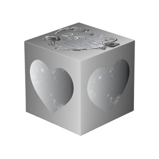 25e Silvery Grey Roos Heart Lijsten 4 Foto's (Voorkant hoekig)