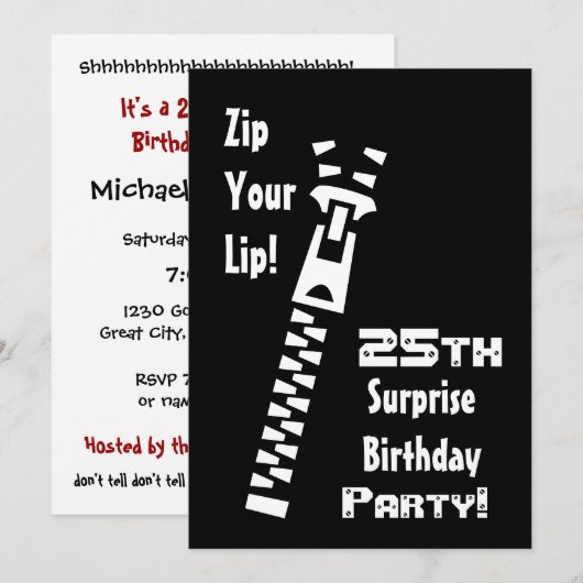 25e Sjabloon voor uitnodiging in het kader van de  (Voorkant / Achterkant)