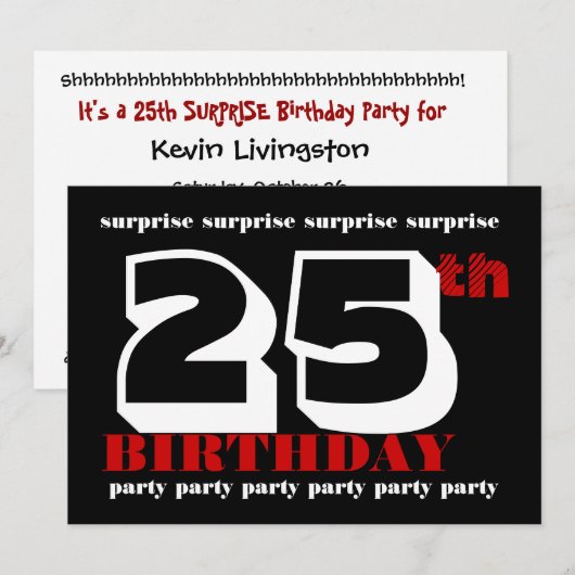 25e Sjabloon voor uitnodiging in het kader van de  (Voorkant / Achterkant)