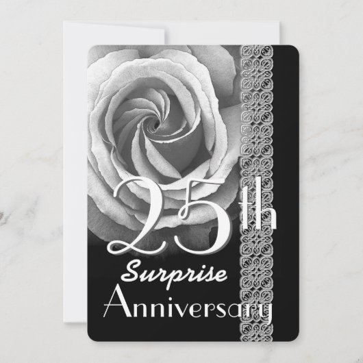25e SURPRISE jubileum uitnodiging Roos V01B (Voorkant)