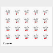25e trouwdag A Ronde Sticker (Vel)