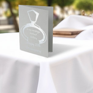 25e trouwdag aan echtgenoot folie kaarten