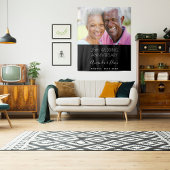 25e trouwdag foto moderne elegant wandkleed