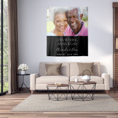 25e trouwdag foto moderne elegant wandkleed