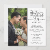 25e trouwdag jubileum Huwelijksfoto vierkant Kaart (Voorkant)