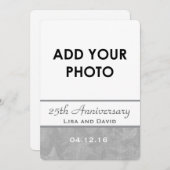 25e trouwdag jubileum Zilveren Gedempte Bladeren B Kaart (Voorkant / Achterkant)