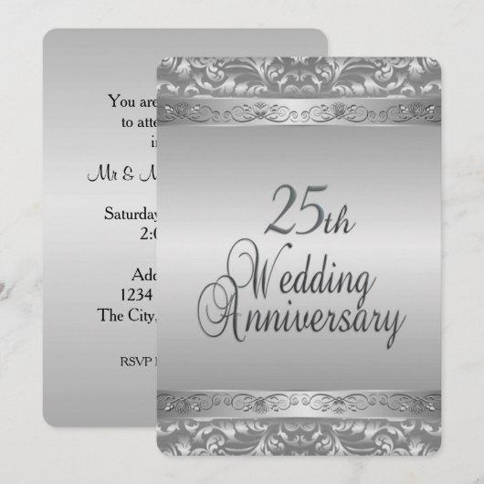 25e trouwdag kaart (Voorkant / Achterkant)