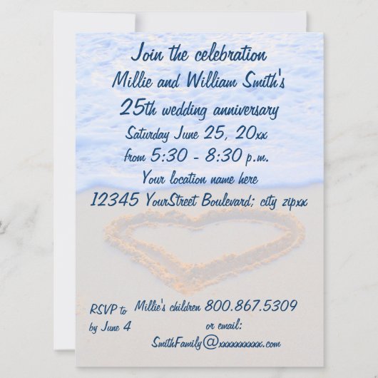 25e trouwdag kaart (Voorkant)