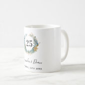 25e trouwdag met eucalyptus baard koffiemok (Voorkant rechts)