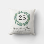 25e trouwdag met eucalyptus baard kussen (Voorkant)