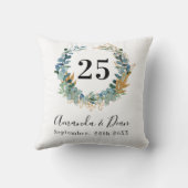 25e trouwdag met eucalyptus baard kussen (Achterkant)