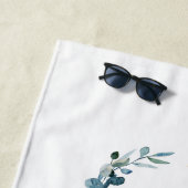 25e trouwdag met eucalyptus baard strandlaken (In situ)