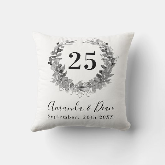 25e trouwdag met eucalyptus kussen (Achterkant)