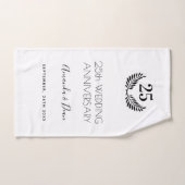 25e trouwdag met zwarte baard bad handdoek (Handdoek)