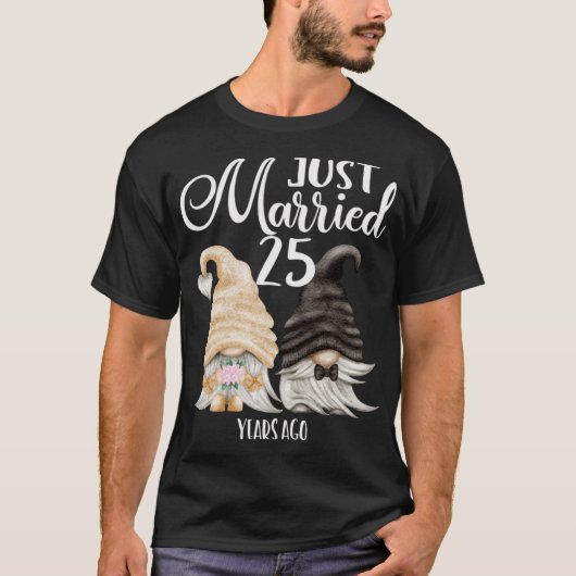 25e trouwdag - net getrouwd 25 jaar t-shirt (Voorkant)