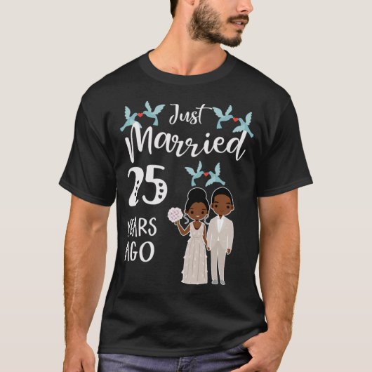 25e trouwdag - net getrouwd 25 jaar t-shirt (Voorkant)