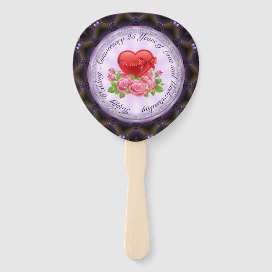 25e trouwdag Set van fans Handwaaier (Achterkant)