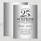 25e trouwdag verrassen - Zilver Kaart (Voorkant / Achterkant)