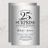 25e trouwdag verrassing - Zilver Kaart (Voorkant / Achterkant)