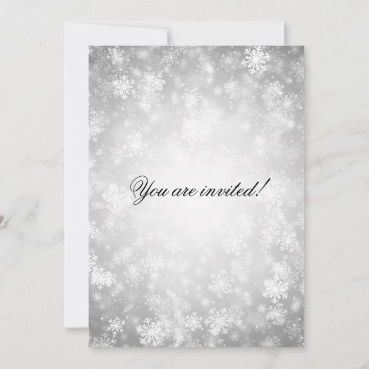 25e trouwdag Winter Wonderland Zilver Kaart (Achterkant)