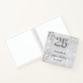 25e trouwdag zilverblad gastenboek notitieboek (Binnen)