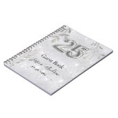 25e trouwdag zilverblad gastenboek notitieboek (Linkerzijde)