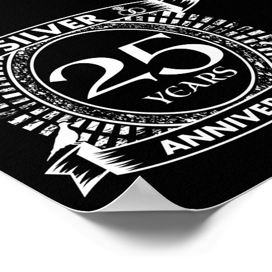 25e trouwdag zilvercrest poster (Hoek)