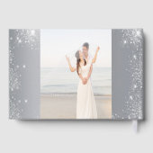 25e trouwdag zilveren glitter foto gastenboek (Achterkant)