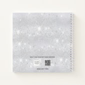 25e trouwdag zilveren glitter gastenboek notitieboek (Achterkant)