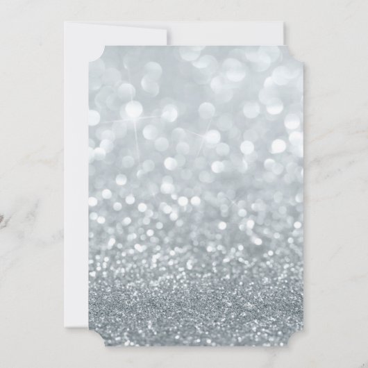 25e trouwdag zilveren glitters hart kaart (Achterkant)