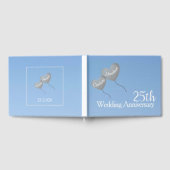 25e trouwdag zilveren hart ballon gastenboek (Volledig)