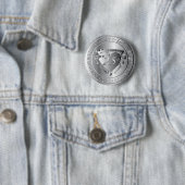 25e trouwdag zilveren hart ronde button 5,7 cm (In situ)