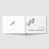 25e trouwdag zilveren hartballon gastenboek (Volledig)