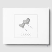 25e trouwdag zilveren hartballon gastenboek (Achterkant)