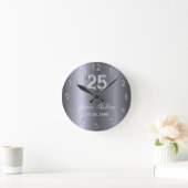 25e trouwdag zilveren namen ronde klok (Huis)