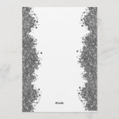 25e trouwdag zilveren nep glitters  kaart (Achterkant)