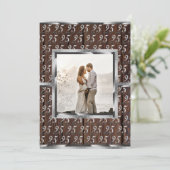 25e trouwdag zilveren roestige hout kaart (Staand voorkant)