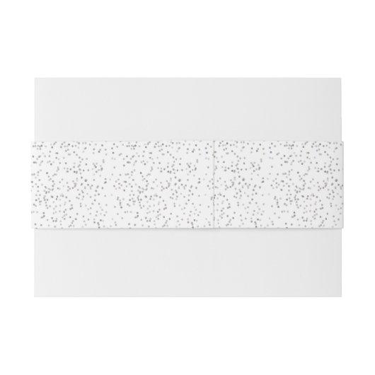 25e trouwdag zilveren stardust confetti uitnodigingen wikkel (Achterkant Voorbeeld)