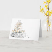 25e trouwdagcake kaart (Gele Bloem)