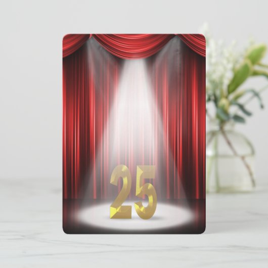 25e trouwdagfeest kaart (Staand voorkant)