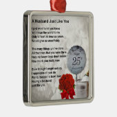 25e trouwechtgenoot gedicht metalen ornament (Rechts)