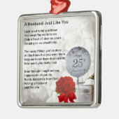 25e trouwechtgenoot gedicht metalen ornament (Links)