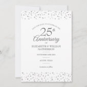 25e trouwjubileum Zilveren liefdesharten  Save The Date (Voorkant)