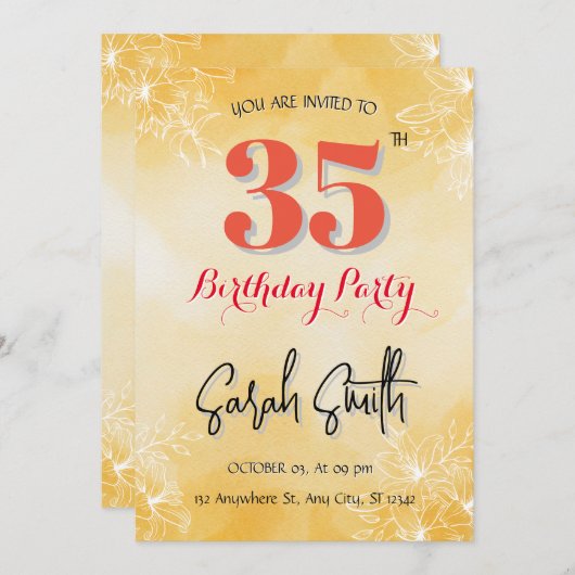 25e uitnodiging (Voorkant / Achterkant)