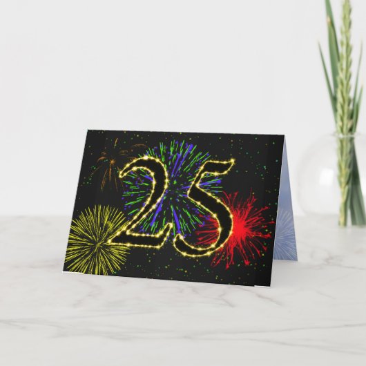 25e uitnodiging van de Birthday Party (Voorkant)